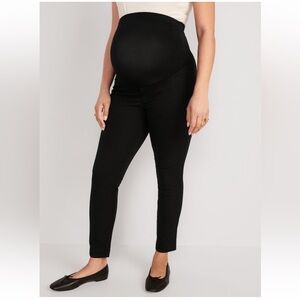 NWT Old Navy Maternity Full-Panel Pixie Ankle Dress Pants Black Size 2 Regular